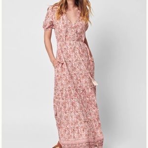 Faherty Pink Floral Orinda Maxi Dress